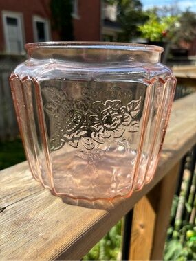 Vintage Mayfair Open Rose Pink Anchor Hocking Depression Glass